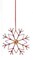 Midwest 6.5" Alpine Chic Tan, White and Red Country Rustic Style Snowflake Christmas Ornament